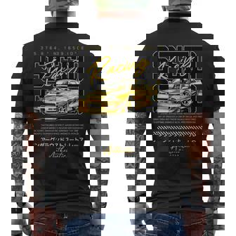 スピードレトロヴィンテージジャパニーズjdm東京ジャパンドリフトレースカー メンズTシャツ バックプリント - Kawaiitshirt