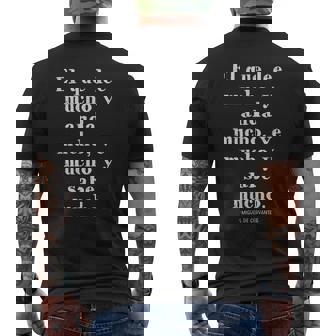 スペイン語 ドン・キホーテ 引用 ミゲル・デ・セルバンテス メンズTシャツ バックプリント - Kawaiitshirt