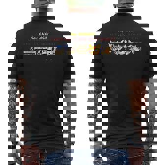 スマイル Smile 笑顔 笑う 猫 キャット Cat かわいい 面白い Cute 個性的 おしゃれ ねこ Rock メンズTシャツ バックプリント - Kawaiitshirt