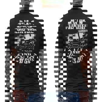 スムーズに敷設する 面白いコンクリート作業員 メンズTシャツ バックプリント - Kawaiitshirt