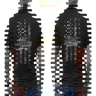 スモールマウス バス アメリカ国旗 スモールマウス バス メンズTシャツ バックプリント - Kawaiitshirt