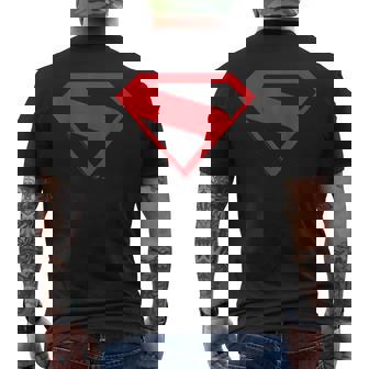 スーパーマン映画デザインのスーパーマンシルエット。 メンズTシャツ バックプリント - Kawaiitshirt