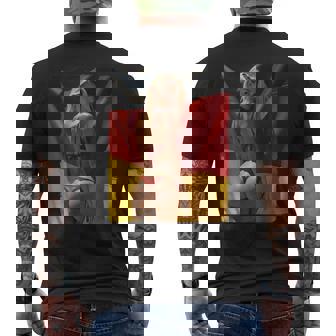 セクシーガールグラフィックtシャツ 「セクシーピンナップガール&ドイツ国旗」 メンズTシャツ バックプリント - Kawaiitshirt