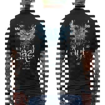 セラフィンの翼で昇天する天使のデザイン メンズTシャツ バックプリント - Kawaiitshirt