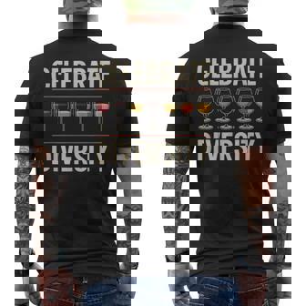 セレブレート・ダイバーシティ・ソムリエ メンズTシャツ バックプリント - Kawaiitshirt