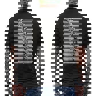 ゼブラ 錯視 メンズ レディース キッズ メンズTシャツ バックプリント - Kawaiitshirt