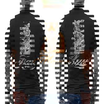 タイガー ママ&ベビー 母の日 トラ 動物好き メンズTシャツ バックプリント - Kawaiitshirt