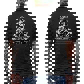 タイガーミュージック Dj テクノダンスクラブ ハウス ターンテーブル Dj タイガー メンズTシャツ バックプリント - Kawaiitshirt
