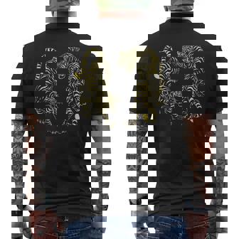 タイタトゥー ツイン タイガー サック ヤント ムエタイ タイ タイ メンズTシャツ バックプリント - Kawaiitshirt