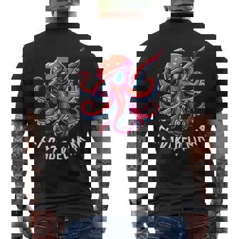 タコ、サングラスタコ動物、エルダブデルマール メンズTシャツ バックプリント - Kawaiitshirt