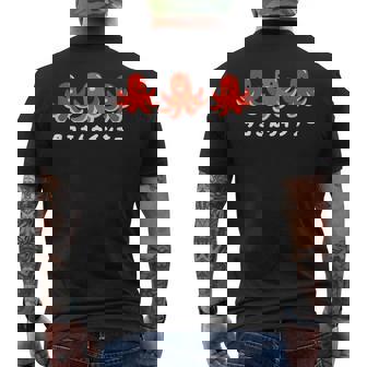 タコさんウインナー たこさん ウインナー 食べ物 イラスト かわいい おもしろ メンズTシャツ バックプリント - Kawaiitshirt