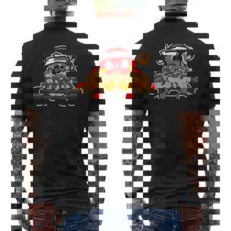 タコ料理日本たこ焼きtシャツ メンズTシャツ バックプリント - Kawaiitshirt