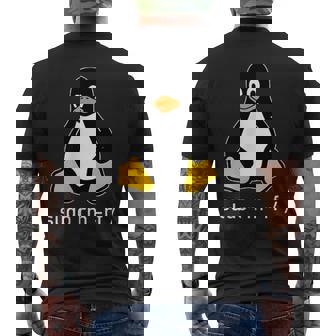 タックスlinuxペンギン-Sudorm-Rfコンピューターサイエンスコンピューター Tux Linux メンズTシャツ バックプリント - Kawaiitshirt