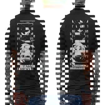 タロットカード ヴィンテージ 三日月 マナティー 海 動物 恋人 メンズTシャツ バックプリント - Kawaiitshirt