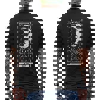 タロットカード 月 占い師 オカルト 魔女 ウィッカン カード メンズTシャツ バックプリント - Kawaiitshirt