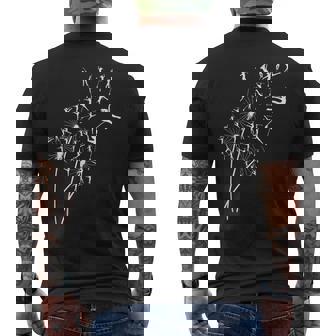 タンポポ バトントワラーの花、花のバトントワリング ツリー メンズTシャツ バックプリント - Kawaiitshirt