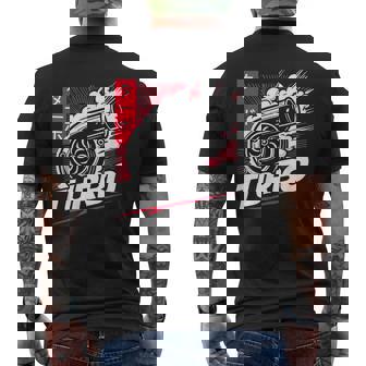 ターボターボチャージャー 日本語レタリング 日本スタイル メンズTシャツ バックプリント - Kawaiitshirt