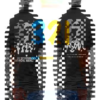 ダウン症啓発 誇り高きトリソミー 21ママダウン症 メンズTシャツ バックプリント - Kawaiitshirt