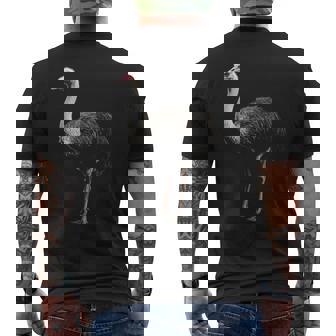 ダチョウ 動物 モチーフ イラスト ダチョウ メンズTシャツ バックプリント - Kawaiitshirt