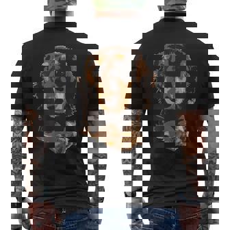 ダックス イラスト 愛犬家 犬 アート メンズTシャツ バックプリント - Kawaiitshirt