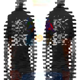 ダビングハロウィン骨格の魔女ヴァンパイアゴーストモンスター メンズTシャツ バックプリント - Kawaiitshirt