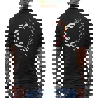 チア・チアリーディング・ハート メンズTシャツ バックプリント - Kawaiitshirt