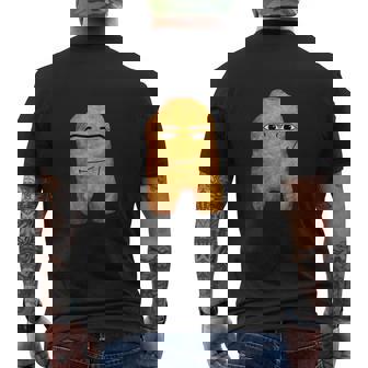 チキンナゲットマンフェイスカウボーイミーム メンズTシャツ バックプリント - Kawaiitshirt