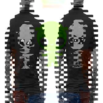 チビ カワイイ エイリアン Ufo 宇宙人 メンズTシャツ バックプリント - Kawaiitshirt