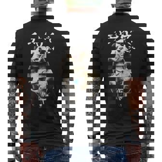 チャリで来た 面白いtシャツ パンダ 自転車 動物 メンズ グッズ かわいい おもしろ 面白い 服 ネタ メンズTシャツ バックプリント - Kawaiitshirt