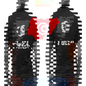 チュニジア国旗 地図 チュニジアのルーツ チュニジア プライド チュニジア メンズTシャツ バックプリント - Kawaiitshirt