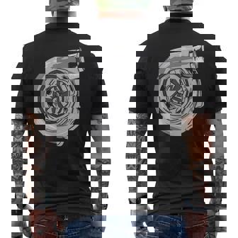 チューニング ターボチャージャー モータースポーツ 車好き 車 ターボ エンジン メンズTシャツ バックプリント - Kawaiitshirt
