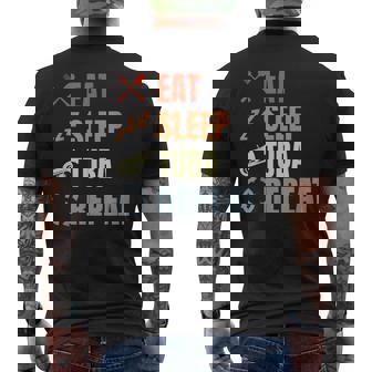 チューバ奏者スケジュール チューバ愛好家 金管楽器 メンズTシャツ バックプリント - Kawaiitshirt