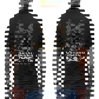 チワワ お父さん 面白い 父 犬 チワワ パパ メンズTシャツ バックプリント - Kawaiitshirt