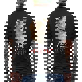 チワワ ロングヘア チワワ ロングヘア ママ ママ 犬好き メンズTシャツ バックプリント - Kawaiitshirt