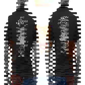 チワワ犬 ムエタイ キックボクシングチャンピオン メンズTシャツ バックプリント - Kawaiitshirt