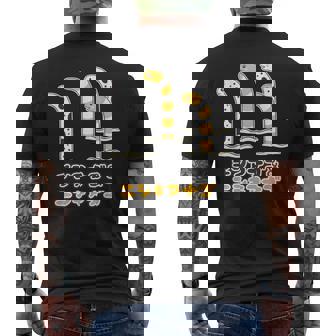 チンアナゴ & ニシキアナゴ（Bタイプ 文字あり）【どうぶつフレンズ】水族館の生き物 かわいい 面白 動物 イラスト メンズTシャツ バックプリント - Kawaiitshirt