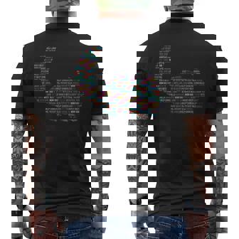 チンチラ愛好家へのチンチラの言葉のギフト チンチラ メンズTシャツ バックプリント - Kawaiitshirt