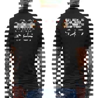 チンピラ文鳥ズ 文鳥 ペット好き 桜文鳥 シナモン文鳥 クリーム文鳥 おもしろ 白文鳥 文鳥好き メンズTシャツ バックプリント - Kawaiitshirt