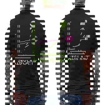 テクニカルシンギュラリティマシン ディープラーニング ジェネレーティブai メンズTシャツ バックプリント - Kawaiitshirt