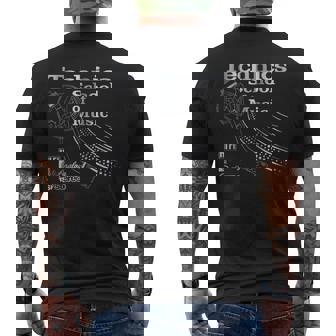 テクニックス・スクール・オブ・ミュージック メンズTシャツ バックプリント - Kawaiitshirt