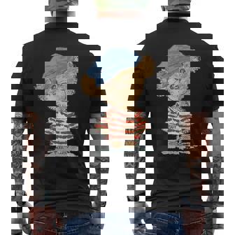 テディベア かわいい 熊 ぬいぐるみ ギフト 動物 アート イラスト メンズTシャツ バックプリント - Kawaiitshirt