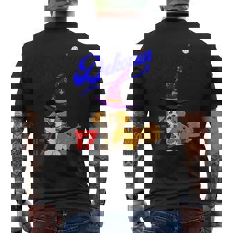 デコピン、デコイ、犬シャツ、No17、愛犬、コーイケルホンディエ、野球観戦、Dekopin Decoy ハロウィン メンズTシャツ バックプリント - Kawaiitshirt