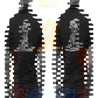 トイプードル 犬種 ペット かわいいグラフィック メンズTシャツ バックプリント - Kawaiitshirt