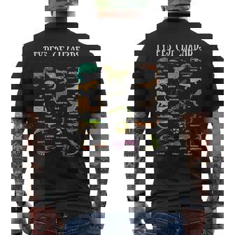 トカゲの種類 爬虫類爬虫類学 男性 子供 トカゲ コラージュ メンズTシャツ バックプリント - Kawaiitshirt