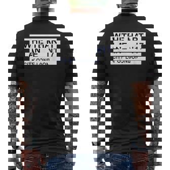 トッテナム フットボールチーム ホワイト ハートレーン ストリートサイン メンズTシャツ バックプリント - Kawaiitshirt