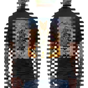 トップ 猫 マーベリック パロディ アクション 映画 叙事詩 レトロ メンズTシャツ バックプリント - Kawaiitshirt