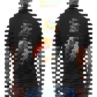 トラ 動物 動物園 イラスト トラ メンズTシャツ バックプリント - Kawaiitshirt