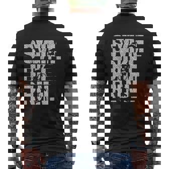 トライアスロン 水泳 バイク ラン トライアスロン メンズTシャツ バックプリント - Kawaiitshirt