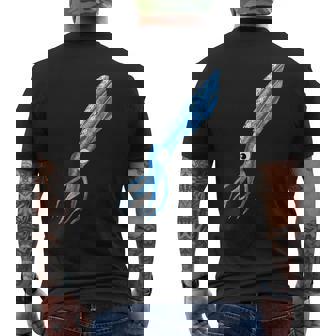 トライバル イカ 海の動物 メンズTシャツ バックプリント - Kawaiitshirt