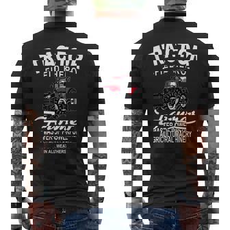 トラクター、農業、トラクター、トラクター メンズTシャツ バックプリント - Kawaiitshirt